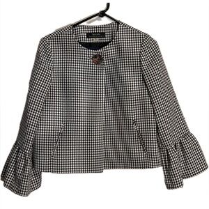 Tahari by Arthur Levine Black & White Tweed Blazer women’s size 8